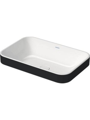 Duravit - Happy D.2 Plus 60 cm Lavabo Iç Beyaz Dış Siyah Outlet -  2359606100-