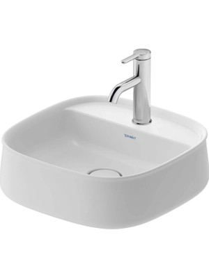 Duravit - Zencha Çanak Lavabo 42 cm Batarya Banklı Beyaz Outlet - 2374420071-