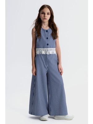 Nk Kids Kız Çocuk 8-14 Yaş Marin Palazzo Pantolon Lacivert