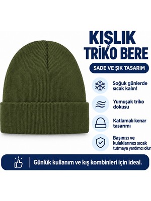 Moda Nokta Bere Triko Şapka