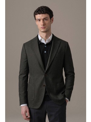 Hemington Italyan Yün Kaşmir Siyah Blazer Ceket