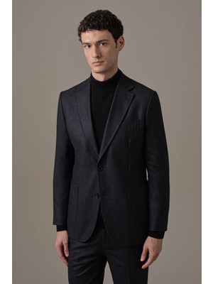 Hemington Saf Kaşmir Antrasit Blazer Ceket