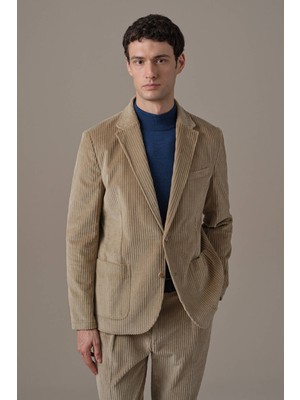 Hemington Camel Kadife Blazer Ceket