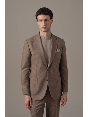 Hemington Saf Kaşmir Tütün Rengi Blazer Ceket