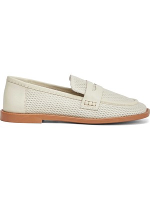 Tergan Bej Hakiki Deri Kadın Loafer - K26I1AY68666-S5Y