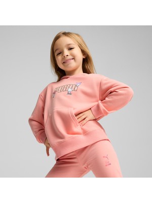 Puma Hello Kitty & Friends Graphic Çocuk Kırmızı Sweatshirt.18