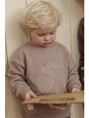 Cigit İnce Mevsimlik Sweatshirt 1-7 Yaş Sıcak Vizon