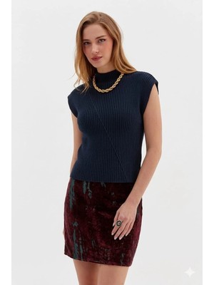 Nish&Chic Güderi Damalı Mini Etek