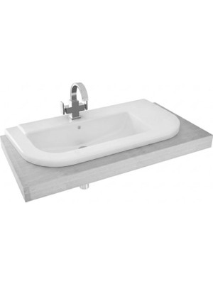 Serel - Verda 96 cm İnce Kenarlı Lavabo Beyaz - 8934TDS110H