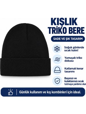 Moda Nokta Bere Triko Şapka