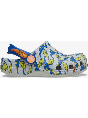 Crocs Classic Dragon Graphic Clog Çocuk Renkli Sandalet.1ft