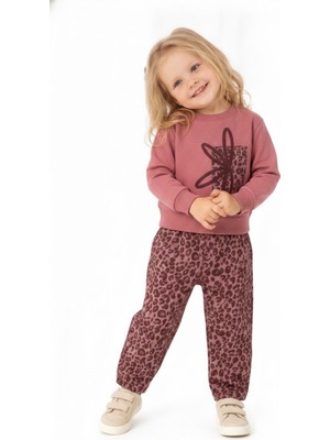 Nk Kids Kız Bebek 1-4 Yaş Nakış Detaylı Iki Iplik Sweatshirt Mürdüm