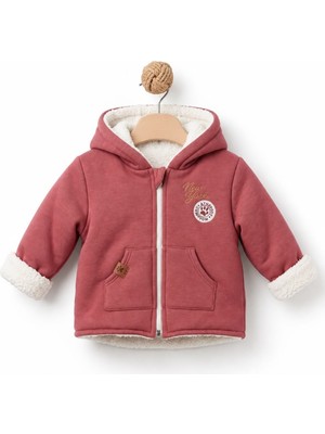 Babycosy Unisex Bebek 3-24 Ay Welsoft Kapüşonlu Hırka Kiremit