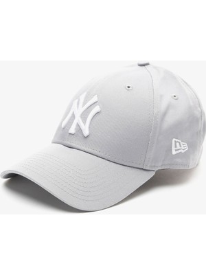 New Era Caps Şapka Pamuklu Malzeme ile Unisex Kullanıma Uygun Gri Renkli Günlük Kullanım
