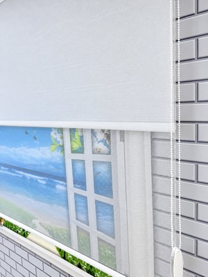 İREMKARAHOME Çift Mekanizmalı Tül ve Stor Perde - Model 9