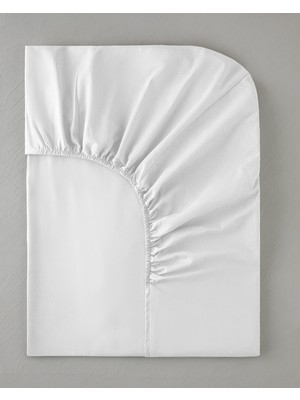 English Home Pure %100 Pamuklu Tek Kişilik Plus Lastikli Çarşaf 120X200 cm Beyaz