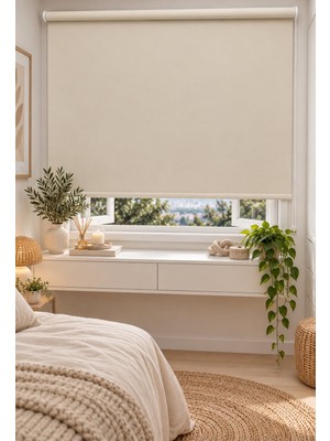 İREMKARAHOME Mat Bej Stor Perde