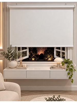 İREMKARAHOME Mat Beyaz Stor Perde