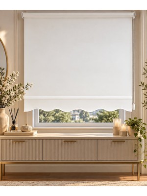 İREMKARAHOME Mat Beyaz Stor Perde