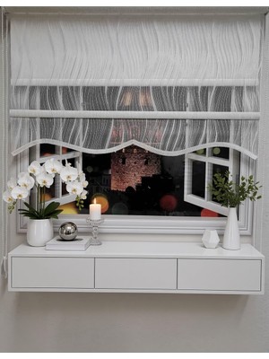 İREMKARAHOME Çift Mekanizmalı Tül ve Stor Perde - Model 5