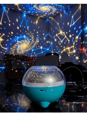 Global Çok Renkli LED Yıldız Projektör Gece Lambası Bluetooth Müzik Çalar ve Kumandalı Kontrol