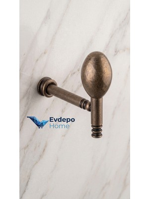 Evdepo Home Modern Tasarım Bronz Renk Oval Demir Perde Rensonu ve Fon Perde Sabitleme Aksesuarı (Vida ve Dübel Dahil) 1 Adet