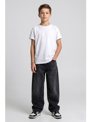 Dmb Erkek Çocuk 9-14 Yaş Regular Fit Denim Pantolon Füme