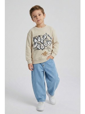 Dmb Unisex 2-7 Bol Kalıp Yazlık Yumuşak Denim Pantolon Mavi