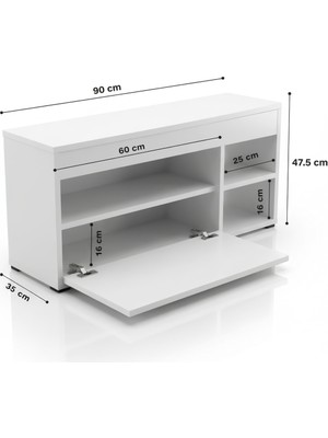 Ayakkabılık Dolabı Kahverengi 90 cm