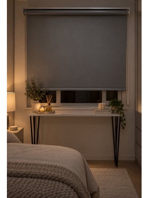 İREMKARAHOME Blackout Işık Geçirmeyen Stor Perde Antrasit