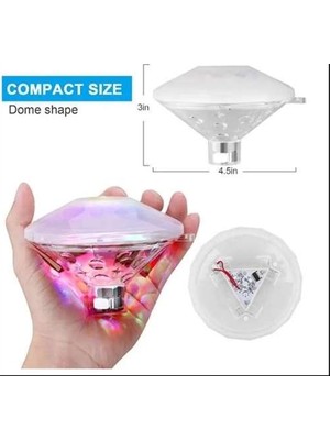 Bin1çeşit Dekoratif Sıcak LED Sualtı Gece Lambası 8.5 cm Banyo Havuz Işığı