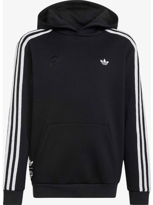 Adidas Grafik Lo Çocuk Siyah Sweatshirt.-