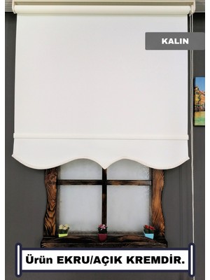 Esdeh Stor Güneşlik Perde - KALIN Mat Kumaş - ETEK DİLİMLİ - Alüminyum Aksam