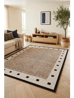 Decomia Home Vintage Etnik Renkli Kaymaz Dokuma Tabanlı Yıkanabilir Şönil Kilim Salon Halısı Çocuk Odası Mutfak Koridor