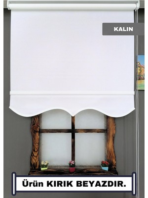 Esdeh Stor Güneşlik Perde - KALIN Mat Kumaş - ETEK DİLİMLİ - Alüminyum Aksam