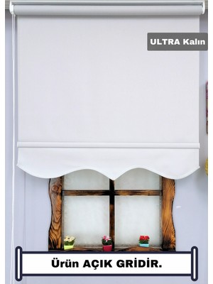 Esdeh Stor Güneşlik Perde - KALIN Mat Kumaş - ETEK DİLİMLİ - Alüminyum Aksam