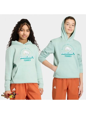 Adidas K Minecraft mt Çocuk Yeşil Sweatshirt.-