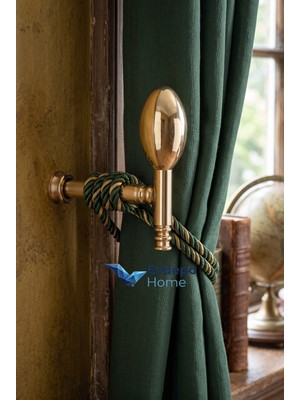 Evdepo Home Modern Tasarım Gold Renk Oval Demir Perde Rensonu ve Fon Perde Sabitleme Aksesuarı (Vida ve Dübel Dahil) 1 Adet