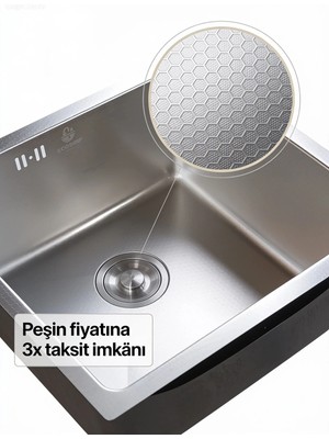 Ecodrip 40X40 Kare Eviye mikro keten Petek Dokulu Kare Evye (sifon takımı dahil) körüklü