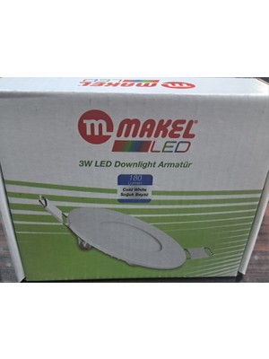 Makel 3W 6500K Beyaz Panel LED Armatür 5 Adet