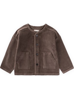 Cigit Kadife Oversize Ceket 2-10 Yaş Vizon