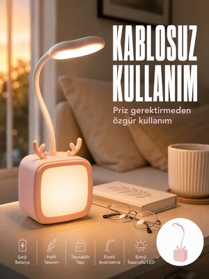 Global Ayarlanabilir LED Masa Lambası Şarjlı Modern Aydınlatma