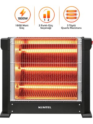 Kumtel Çift Taraflı Isıtıcı 1800 W KS-2740