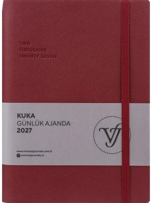 Victoria's Journals Kuka 2027 Günlük Ajanda A5 (14x21cm) Esnek Kapak Ivory 80gr.