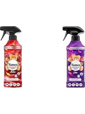 1001 Seti | Sprey Yıkanması Zor Eşyalar Için Giysi Spreyi Amber 450 ml X1 + Ev Vetekstil Spreyi Lotus Yıkanması Zor Eşyalar Için 450 ml X1