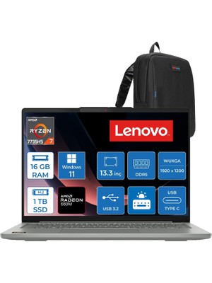 1001 Ideapad Slim 5 13ARP10 Amd Ryzen™ 7 7735HS 16GB Ddr5 1tb SSD Amd Radeon™ 680M 13.3" Wuxga (1920X1200) IPS 400NITS 100% Srgb WIN11HOME Taşınabilir BILGISAYAR83J2004STRH13+ZETTAÇANTA