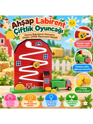 Ahşap Labirent Çiftlik Oyuncağı