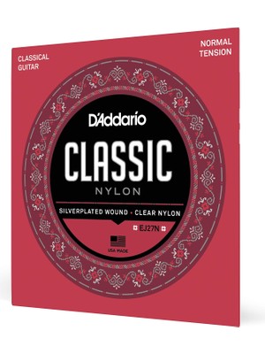 1001 Daddario EJ27N Klasik Gitar Tel Seti (4/4), Silverplated Wound, C