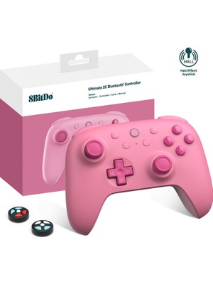 1001 Ultimate 2c Bluetooth Controller For Switch 2, Switch/oled/lite, Hall Effect Joysticks, Non-Linear Digital Triggers, Remappable L4/r4 Bumpers, 6-Axis Motion, Rumble Vibration (Pink)