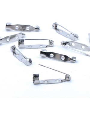 1001 Benim Marifetlerim - Metal Gümüş Broş Iğne 3 cm 25 Adet